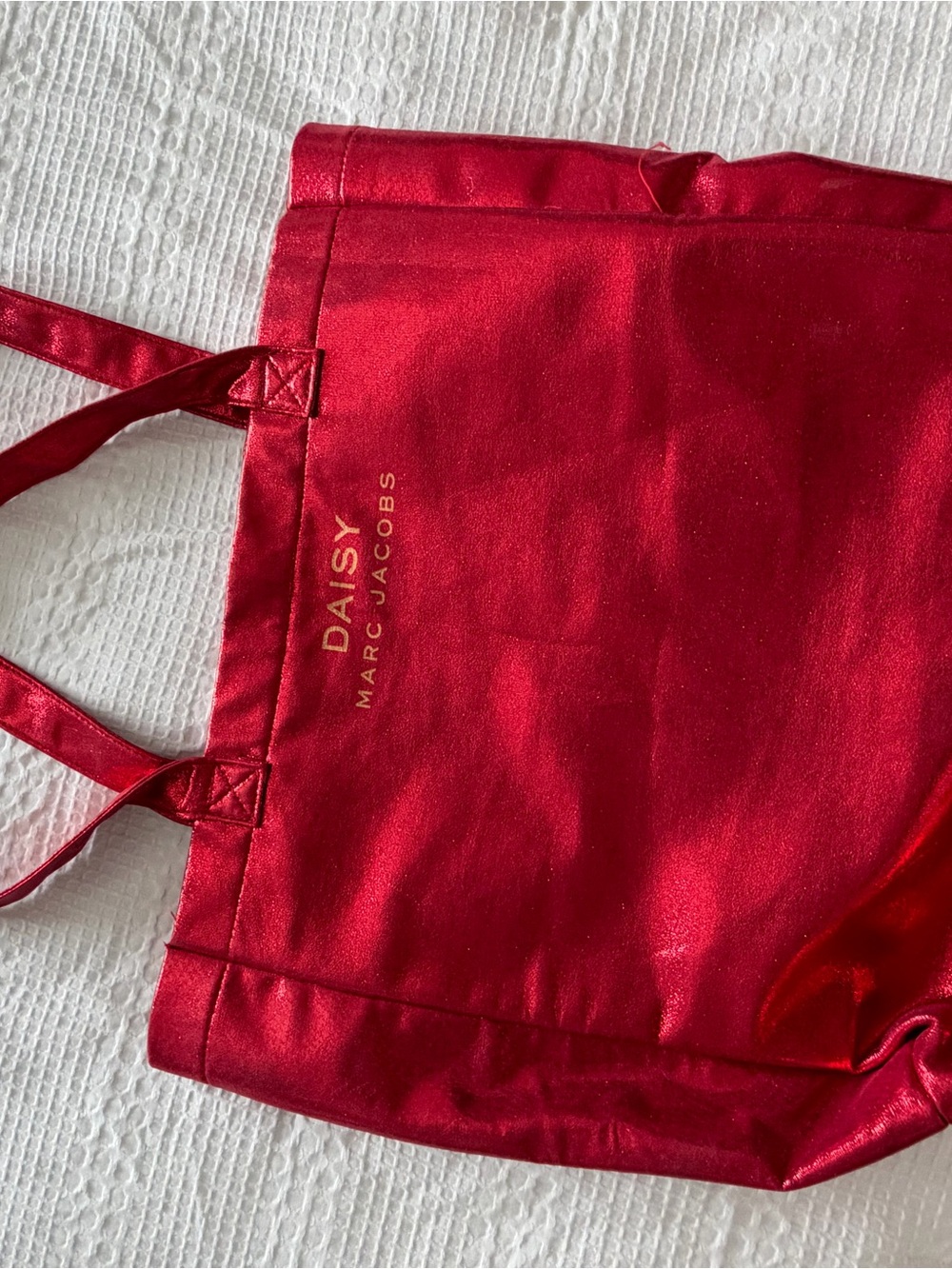 Marc Jacobs Daisy Red Satin Tote Bag